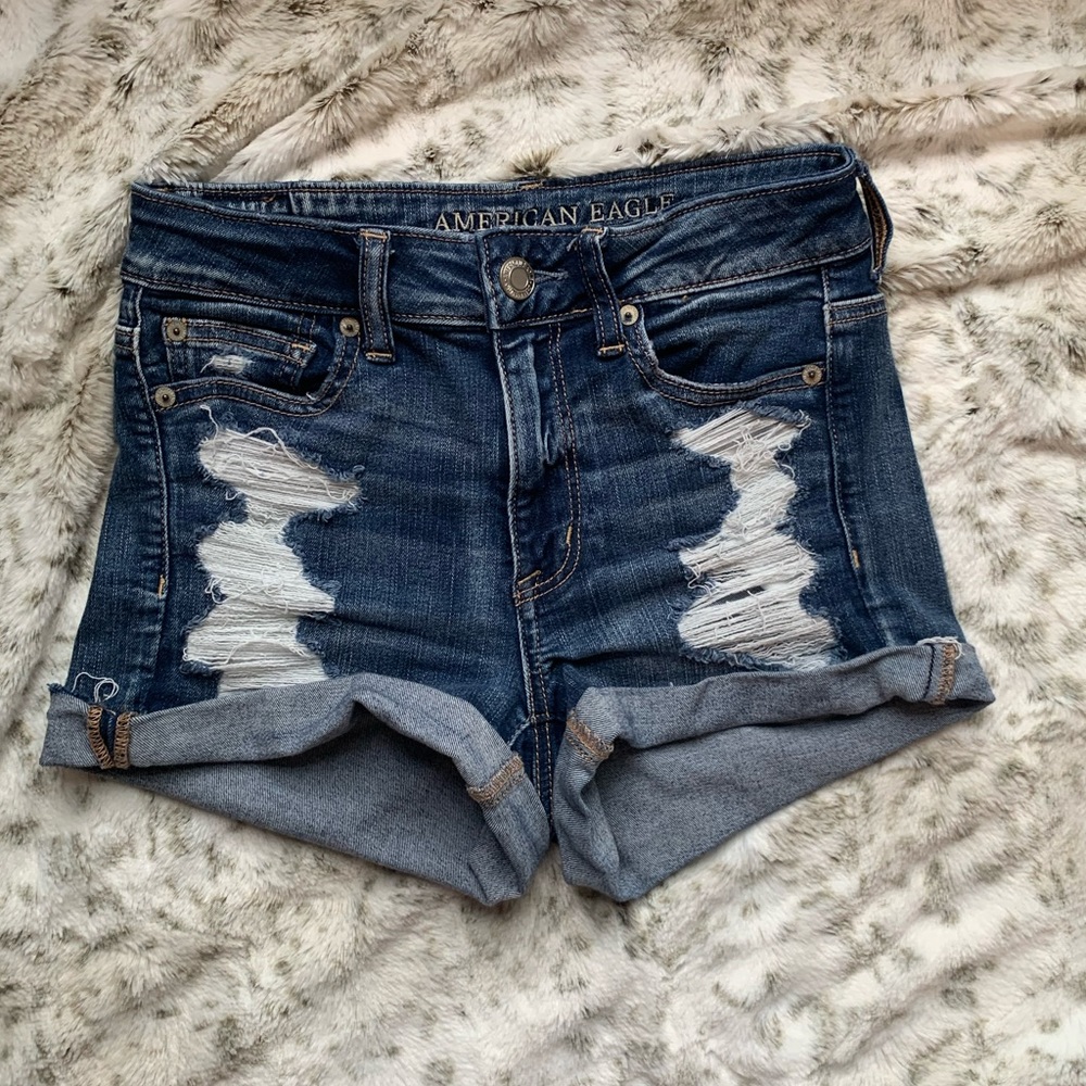 American Eagle High Rise Denim Short
